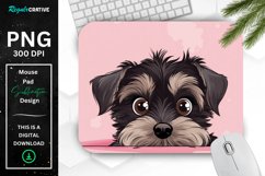 Cute Peeking Yorkshire Terrier Dog Mouse Pad Product Image 1