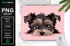 Cute Peeking Yorkshire Terrier Dog Mouse Pad Product Image 1