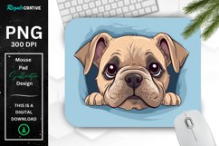 Cute Peeking Dog mouse Pad Product Image 1