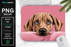 Cute Peeking Rhodesian Ridgeback Dog Mouse Pad Product Image 1