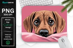 Cute Peeking Rhodesian Ridgeback Dog Mouse Pad Product Image 1