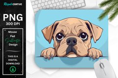 Cute Peeking Dog mouse Pad Product Image 1
