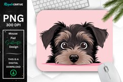 Cute Peeking Yorkshire Terrier Dog Mouse Pad Product Image 1