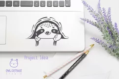 Cute Peeking Sloth SVG for Laptop  Decal 