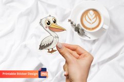 Cute Pelican Sticker, Kawaii pelican sticker Product Image 1