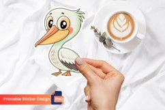 Cute Pelican Sticker, Kawaii pelican sticker Product Image 1