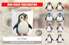 Mug Wrap Design Cute Penguin Product Image 1