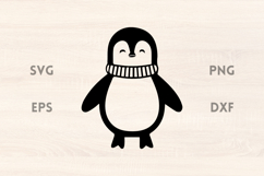 Cute Christmas Penguin SVG Product Image 1