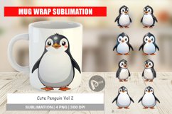 Mug Wrap Design Cute Penguin Product Image 1