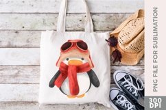 Cute Penguin Watercolor PNG, Christmas Penguin Sublimation