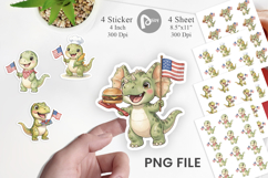 Picnic BBQ Dino Sticker Product Image 1