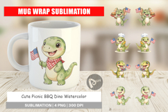 Picnic BBQ Dino Mug Wrap Product Image 1