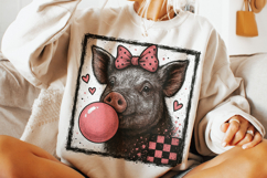 Cute Pig Grunge Valentine's Day PNG, Be Mine, Xoxo Png, Love Product Image 3