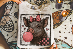 Cute Pig Grunge Valentine's Day PNG, Be Mine, Xoxo Png, Love Product Image 4