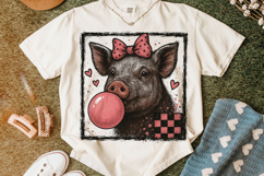 Cute Pig Grunge Valentine's Day PNG, Be Mine, Xoxo Png, Love Product Image 1