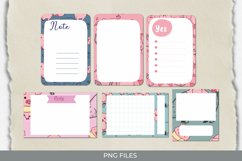 Cute Pig with Vintage Color Seamless Pattern Journaling Page Product Image 1