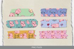Cute Pig with Vintage Color Seamless Pattern Tape Product Image 1