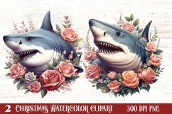 Cute Pink Christmas Animals Clipart Sublimation Product Image 1