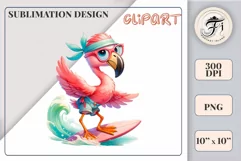 Explore this adorable cartoon pink flamingo surfer clipart perfect for children's parties, summer events, birthday invitations, t-shirt designs, sublimation prints, scrapbooking, and more. Bring a fun summer vibe to your projects.