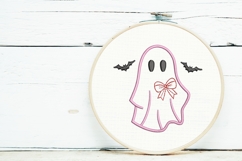 Pink Ghost Embroidery Design - Halloween Pattern Product Image 3