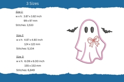 Pink Ghost Embroidery Design - Halloween Pattern Product Image 2