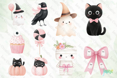 Cute Pink Girly Halloween Clipart Bundle Product Image 5