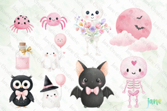 Cute Pink Girly Halloween Clipart Bundle Product Image 10