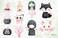 Cute Pink Girly Halloween Clipart Bundle Product Image 9