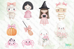 Cute Pink Girly Halloween Clipart Bundle Product Image 4