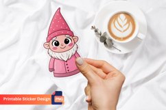 Cute pink Gnome Sticker, Adorable pink Gnome sticker Product Image 1
