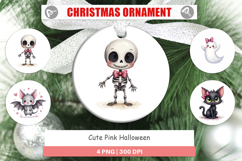 Cute Pink Halloween Ornament Product Image 1