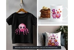 Watercolor Pink Cute Cats Halloween Clipart Product Image 3