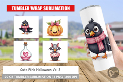 Cute Pink Halloween Tumbler Product Image 1