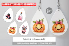 Cute Pink Halloween Earring Product Image 1
