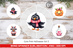 Cute Pink Halloween Wind Spinner Product Image 1