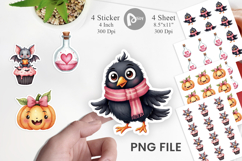 Cute Pink Halloween Sticker Product Image 1