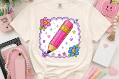 Cute Pink Pencil Clipart PNG for Back to School Crafts Product Image 2