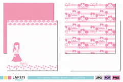 Feminine pink printable paper for DIY projects