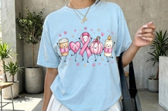 Cute Pink Ribbon Friends Autumn Clipart Product Image 3