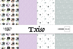 Cute pirate digital paper pack with pastel pirate ship patterns and ocean-themed backgrounds.