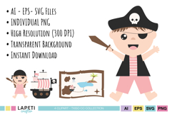 cute pirate characters png