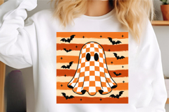 Cute Plaid Ghost Halloween PNG Product Image 3