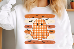 Cute Plaid Ghost Halloween PNG Product Image 3