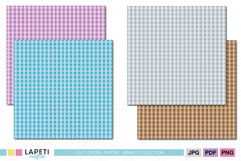 Checkered digital paper set in soft colors