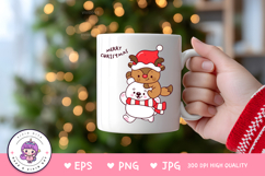 Christmas animals Reindeer and Polar bear kawaii clipart png Product Image 3