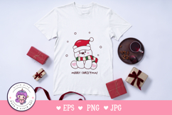 Cute Polar bear Christmas clipart kawaii animal winter Product Image 2