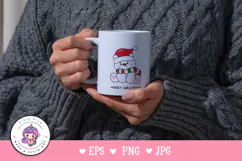 Cute Polar bear Christmas clipart kawaii animal winter Product Image 4