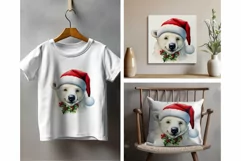 Cute Polar bear Christmas Animals PNG for Sublimation Product Image 5