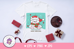 Polar bear illustrations kawaii Christmas png Kid gift Product Image 2