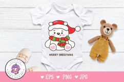 Polar bear illustrations kawaii Christmas png Kid gift Product Image 5